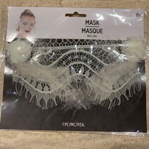 White Lace Eye Mask one size fits all